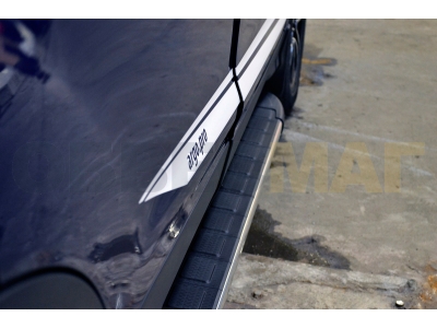 Пороги алюминиевые Duru на Mitsubishi ASX/Outlander/Peugeot 4007/4008/Citroen C № EK.12.142-22.181