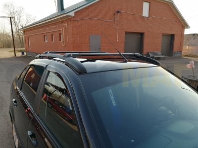 Багажные поперечины Flybar чёрные, комплект 2 шт. Erkul для Toyota Land Cruiser Prado 120 2002-2009