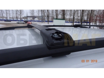 Багажные поперечины Flybar чёрные, комплект 2 шт. Erkul для Peugeot Expert 2007-2016
