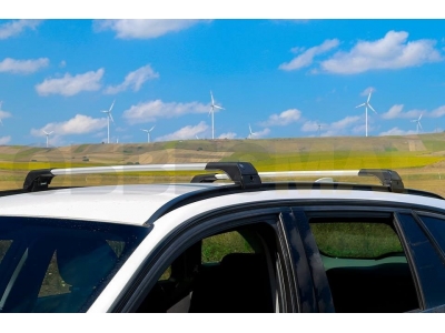 Багажные поперечины Skybar V2 серебристые, комплект 2 шт. Erkul для Hyundai Santa Fe 2012-2018