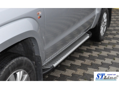 Пороги алюминиевые Line Erkul для Toyota RAV-4 2013-2019