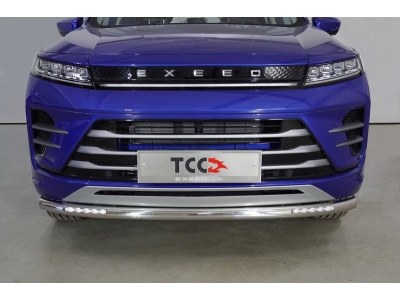Защита передняя нижняя (с ДХО) 60,3 мм ТСС для Exeed LX 1.5L Turbo 2WD 2022 – н.в.