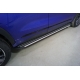 Пороги алюминиевые Slim Line Silver 1820 мм ТСС для Exeed LX 1.5L Turbo 2WD 2022 – н.в.