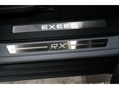 Накладки на пороги (лист шлифованный надпись RX) 2шт ТСС для Exeed RX 2.0L 4WD 2023 – н.в.