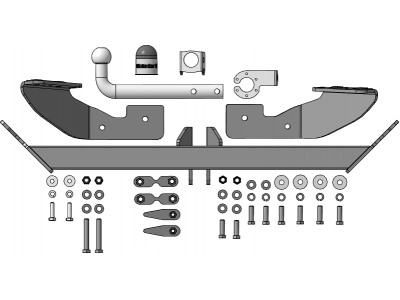 Фаркоп для Exeed TXL 2024-н.в. крепление шара на двух болтах