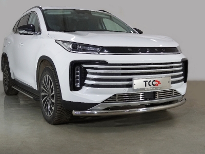 Защита передняя нижняя 60,3 мм ТСС для Exeed TXL 1.6L Turbo 4WD 2021 – н.в. 