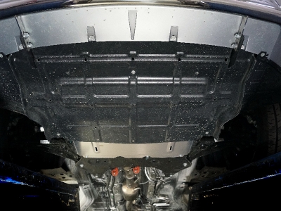 Защита картера и КПП (алюминий) 4 мм ТСС для Exeed VX 2.0L 4WD 2021– н.в.