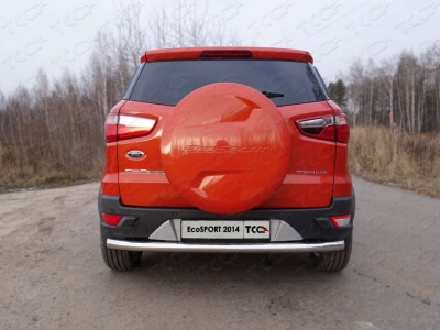 Защита заднего бампера 60 мм ТСС для Ford Ecosport 2014-2018