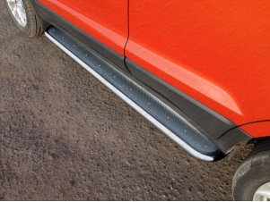 Пороги с площадкой нержавеющий лист 42 мм для Ford Ecosport № FORECOSPOR14-09