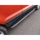 Пороги алюминиевые ТСС с накладкой для Ford Ecosport 2014-2018