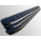 Пороги алюминиевые ТСС с накладкой серые для Ford Explorer 2011-2015