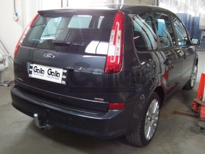 Фаркоп оцинкованный для Ford Focus 2003-2018, Ford Focus C-MAX 2003-2010, 2010-2019, Ford Grand C-MAX 2010-2019 быстросъемное крепление шара