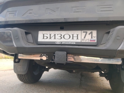 Фаркоп для Ford Ranger Т6.2 2022-н.в. съемное крепление шара под американский квадрат