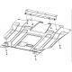 Защита картера двигателя, КПП (2 мм, сталь) для Forthing T5 2024-н.в. (V = 1.5T AT FrontWD)