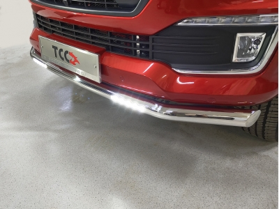 Защита передняя нижняя (с ДХО) 76,1 мм для Foton Tunland G7 2.0 Diesel АКПП 4WD 2024-н.в.