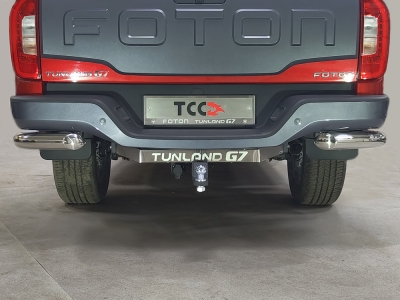 Защита задняя (уголки) 76,1 мм для Foton Tunland G7 2.0 Diesel АКПП 4WD 2024-н.в.