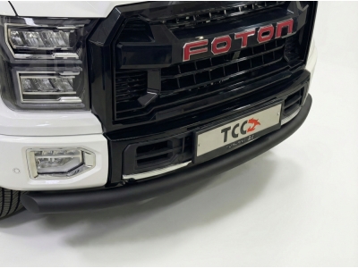 Защита передняя нижняя 76,1 мм (Black) для Foton Tunland G9 2.0 Diesel АКПП 4WD 2021-н.в.