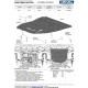 Защита картера и КПП + комплект крепежа Rival, Алюминий GAC GS8 2023-н.в., V-2.0, АКПП, 4WD.
