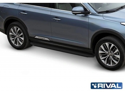 Порог-площадка "Premium-Black" Rival A180ALB Rival для GAC GS8 2019-н.в.