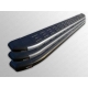 Пороги алюминиевые ТСС с накладкой чёрные для Great Wall Hover H3 New 2014-2015