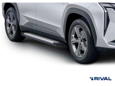 Порог-площадка "Bmw-Style" D180AL + комплект крепежа для Geely Atlas 2024-н.в.