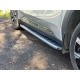 Пороги алюминиевые с пластиковой накладкой (карбон серые) 1820 мм для Geely Atlas 2023-н.в.