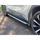Пороги алюминиевые с пластиковой накладкой (карбон серебро) 1820 мм для Geely Atlas 2023-н.в.