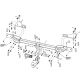 Фаркоп для Geely Atlas Pro 2021-2024, Belgee X70 2024-н.в. крепление шара на двух болтах