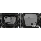 Защита картера + КПП (алюминий) + комплект крепежа для Geely Atlas Pro 2021-2024 (V - 1.5T), Geely Azkarra 2019-н.в. (V - 1.5T Hybrid, АКПП, полный привод), Belgee X70 2024-н.в.