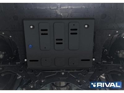 Защита картера + комплект крепежа, Rival, Сталь для Geely Emgrand SS11, V-1.5, МКПП, АКПП, передний, 2023-н.в.