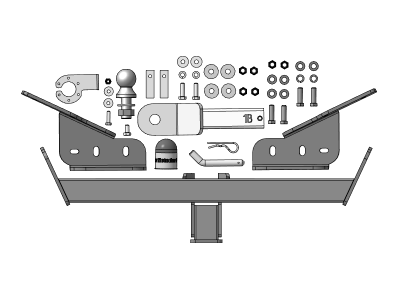 Фаркоп с оцинк. шаром Haval F7 2024-н.в. съемное крепление шара под американский квадрат