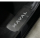 Накладки на пластиковые пороги (лист шлифованный надпись Haval) 4шт для Haval F7X (2.0L 4WD) 2025-н.в.