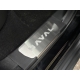 Накладки на пластиковые пороги (лист шлифованный надпись HAVAL) 4шт для Haval H3 1.5 2WD 2024-н.в.