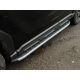 Пороги алюминиевые с пластиковой накладкой (карбон серебро) 1720 мм для Haval H3 1.5 2WD 2024-н.в.
