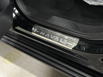 Накладки на пороги (лист шлифованный надпись HAVAL) 4шт для Haval H5 Diesel 4WD 2024-н.в.
