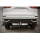 Фаркоп с нержавеющей накладкой Haval H6 2014-2020, Haval M6 2021-н.в. съемное крепление шара под американский квадрат