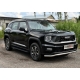 Пороги алюминиевые "Slim Line Black" 1820 мм для Haval H7 2.0 4WD 2024-н.в.