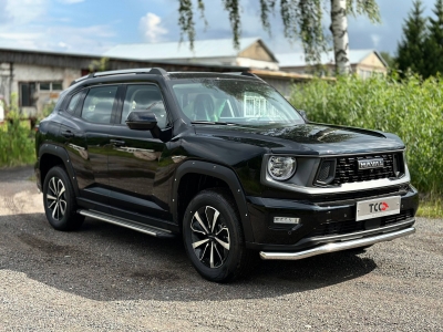 Пороги алюминиевые "Slim Line Silver" 1820 мм для Haval H7 2.0 4WD 2024-н.в.