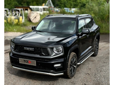 Пороги с площадкой 60,3 мм для Haval H7 2.0 4WD 2024-н.в.