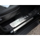 Накладки на пороги (лист шлифованный с полосой) 4шт для Haval H7 2.0 4WD 2024-н.в.