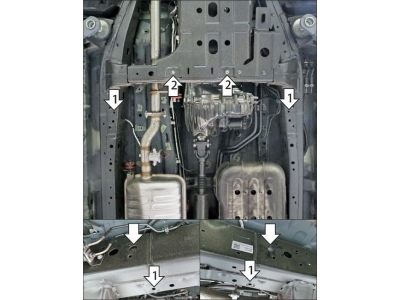 Усиленная защита раздаточной коробки (2 мм, сталь) для Tank 300 2021-н.в., Tank 500 2021-н.в., Haval H9 2024-н.в.