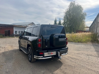 Защита задняя (уголки двойные) 76,1/42,4 мм для Haval H9 2.0 (бенз) 2024-н.в.