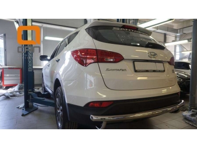 Защита заднего бампера 60 мм Турция для Hyundai Santa Fe 2012-2018