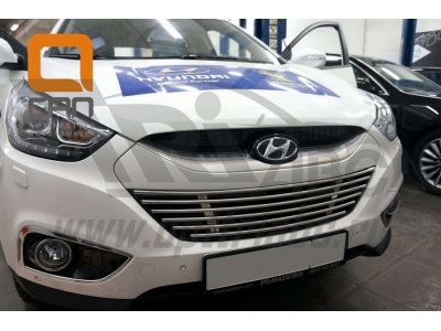 Накладка решётки переднего бампера 12 мм Турция для Hyundai ix35 2010-2015