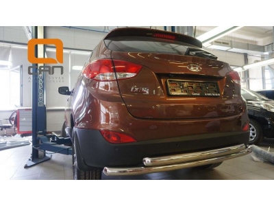 Защита заднего бампера двойная 60-60 мм Турция для Hyundai ix35 2010-2015