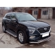 Защита переднего бампера двойная с подгибами d-60+43 Технотек для Hyundai Creta II 2021 – н.в.