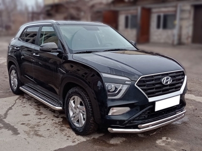Пороги лист d-53 Технотек для Hyundai Creta II 2021 – н.в.