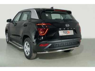 Защита задняя 42,4 мм ТСС для Hyundai Creta II 2021 – н.в.