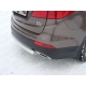 Защита заднего бампера овальная 75-42 мм ТСС для Hyundai Santa Fe Grand 2014-2016