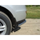 Защита заднего бампера уголки 60 мм ТСС для Hyundai Santa Fe 2010-2012